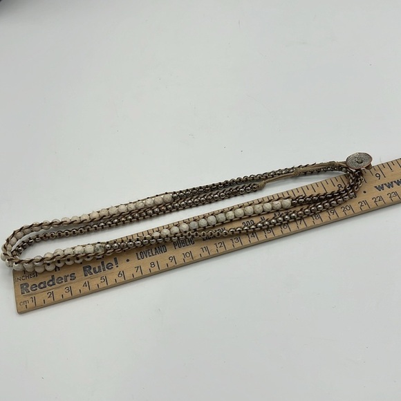 BEIGE NECKLACE or WRAP BRACELET - Picture 7 of 7